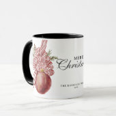 Wasserfarbe Frohe Weihnachtsschmuck Strippenbow Kaffeetasse (Vorderseite Links)