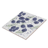 Wasserfarbe Frucht Blueberry Lila Splash Art Fliese (Seite)