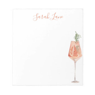 Wasserfarbe Fruchtige Insel Getränk Personalisiert Notizblock