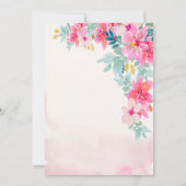 Wasserfarbe Frühlingsblumen Babydusche Einladung (Rückseite)