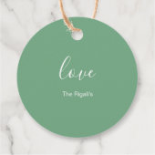 Wasserfarbe Frühlingsthema Party Liebesmarken Geschenkanhänger (Rückseite)