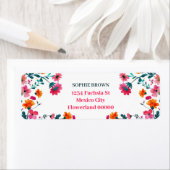 Wasserfarbe Fuchsia Blume Blumenkohle Rücksendeadr (Insitu)