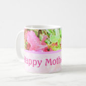 Wasserfarbe Fuchsia Hydrangeas Message Coffee Tass Kaffeetasse (Vorderseite Links)