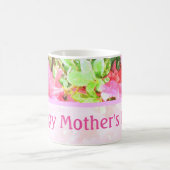 Wasserfarbe Fuchsia Hydrangeas Message Coffee Tass Kaffeetasse (Mittel)