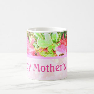 Wasserfarbe Fuchsia Hydrangeas Message Coffee Tass Kaffeetasse