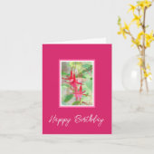 Wasserfarbe Fuchsias Karte (Gelbe Blume)