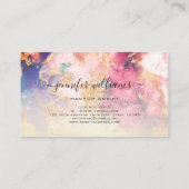 Wasserfarbe Funkelnd Goldmedaille Salon Visitenkarte (Rückseite)