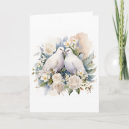 Wasserfarbe für die Hochzeitsweiße Taube Einladung