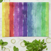 Wasserfarbe für geometrische Streifen Geschirrtuch (Gefaltet)