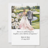 Wasserfarbe für Hochzeiten Einladung (Vorderseite)