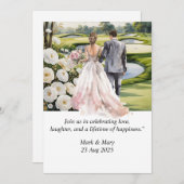 Wasserfarbe für Hochzeiten Einladung (Vorne/Hinten)