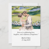 Wasserfarbe für Hochzeiten Einladung (Vorderseite)