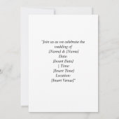 Wasserfarbe für Hochzeiten Einladung (Rückseite)