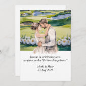 Wasserfarbe für Hochzeiten Einladung (Vorne/Hinten)