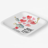 Wasserfarbe für Hochzeiten Pappteller (Gewinkelt)