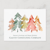 Wasserfarbe für Pinienbäume Postkarte (Vorderseite)