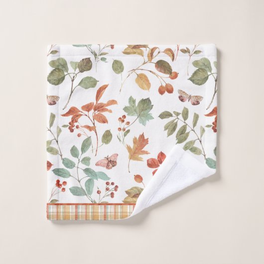 Wasserfarbe für Rustikale Fallfolien Badhandtuch Set (Waschlappen)