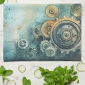 Wasserfarbe für Steampengeere - Uhrwerk Geschirrtuch (Gefaltet)