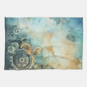 Wasserfarbe für Steampengeere - Uhrwerk Geschirrtuch (Horizontal)