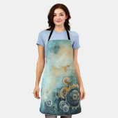 Wasserfarbe für Steampengeere - Uhrwerk Schürze (Getragen)