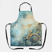 Wasserfarbe für Steampengeere - Uhrwerk Schürze (Vorderseite)