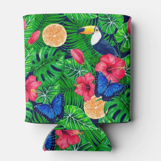 Wasserfarbe für tropische und tropische Gärten Dosenkühler (Rückseite)