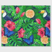 Wasserfarbe für tropische und tropische Gärten Geschenkpapier (Flach)