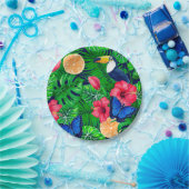 Wasserfarbe für tropische und tropische Gärten Pappteller (Party)