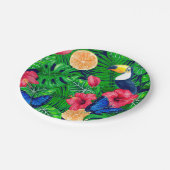 Wasserfarbe für tropische und tropische Gärten Pappteller (Schrägansicht)