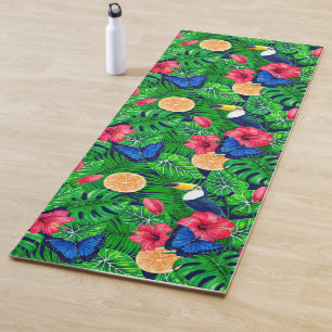 Wasserfarbe für tropische und tropische Gärten Yogamatte