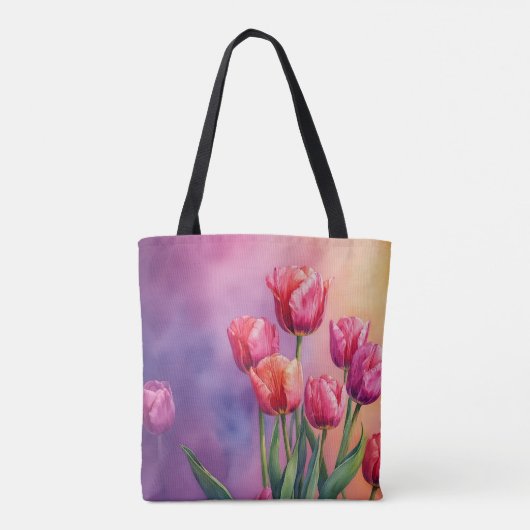Wasserfarbe für Tulpen Tasche (Rückseite)