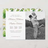 Wasserfarbe für Weißspitzen und Leaf - Save the Da Save The Date (Vorne/Hinten)