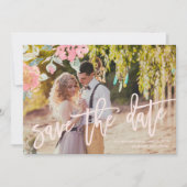 WASSERFARBE GARDEN WEDD Save the Date Karte (Vorderseite)