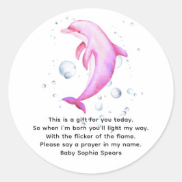 Wasserfarbe - Gebetskkerzenetikett Runder Aufkleber