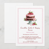 Wasserfarbe Geburtstagskuchen Einladung - Schokola (Vorne/Hinten)