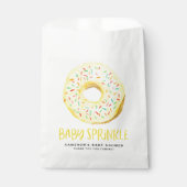 Wasserfarbe gelb Glazed Donut Baby Sprinkle Geschenktütchen (Vorderseite)