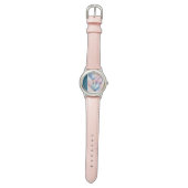 Wasserfarbe Gemalte Herzen Armbanduhr (Flach)