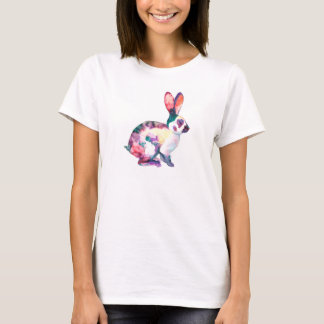 Wasserfarbe gemaltes niedliches Häschen T-Shirt