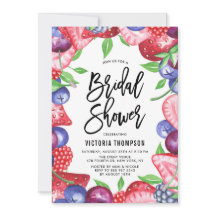 Wasserfarbe gemischte Berries Sommer-Brautparty