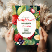 Wasserfarbe gemischte Berries Sommerdusche Einladung