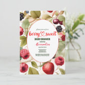 Wasserfarbe gemischte Berries Sommerdusche Einladung (Stehend Vorderseite)