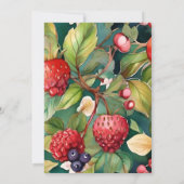 Wasserfarbe gemischte Berries Sommerdusche Einladung (Rückseite)