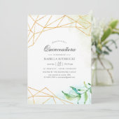 Wasserfarbe Geometrische Kristalle Einladung (Stehend Vorderseite)