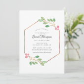 Wasserfarbe Geometrisches Heiligabend-Brautparty Einladung (Stehend Vorderseite)