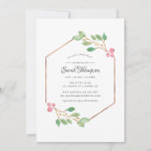 Wasserfarbe Geometrisches Heiligabend-Brautparty Einladung (Vorderseite)