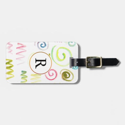 Wasserfarbe Gepäckanhänger (Vorderseite horizontal)