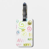 Wasserfarbe Gepäckanhänger (Rückseite vertikal)