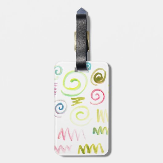 Wasserfarbe Gepäckanhänger (Rückseite vertikal)