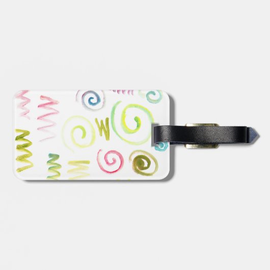 Wasserfarbe Gepäckanhänger (Rückseite horizontal)