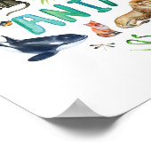 Wasserfarbe Gerettet Tiere Poster (Ecke)